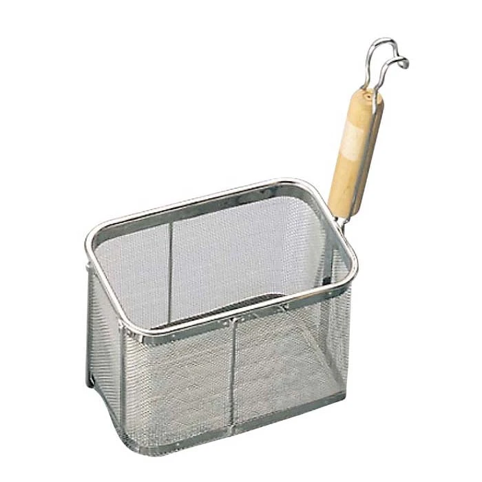 Three Snow Tebo Deep Square Noodle Strainer With Wooden Handle 1 Three Snow Tebo Deep Square Noodle Strainer With Wooden Handle