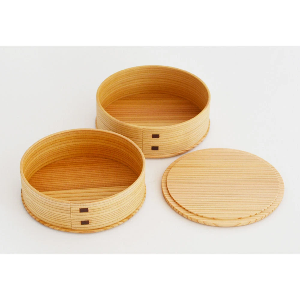 Odate Magewappa Hina Two-Tier Bento Lunch Box 3 Odate Magewappa Hina Two-Tier Bento Lunch Box - Image 3