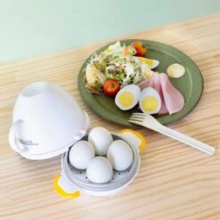 Akebono Microwave Egg Boiler (4 Eggs) -Kitchen Supplies AkebonoMicrowaveEggBoiler 4Eggs