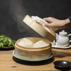 EBM Bamboo Steamer -Kitchen Supplies EBMBambooSteamer 5