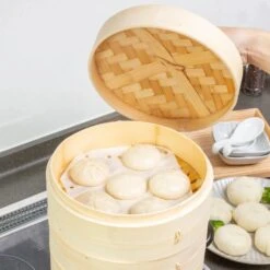 EBM Bamboo Steamer -Kitchen Supplies EBMBambooSteamer 6