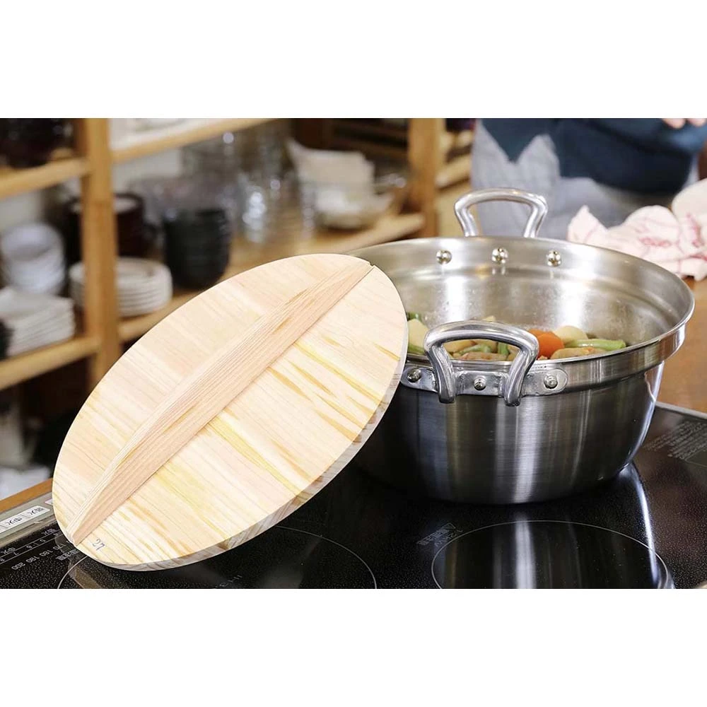 EBM Gyoza Pan Wooden Lid 3 EBM Gyoza Pan Wooden Lid - Image 3
