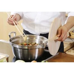 EBM Gyoza Pan Wooden Lid 7 EBM Gyoza Pan Wooden Lid -Kitchen Supplies EBMGyozaPanWoodenLid 4