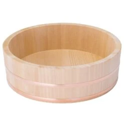 EBM Sawara Cypress Hangiri Wooden Sushi Rice Mixing Bowl