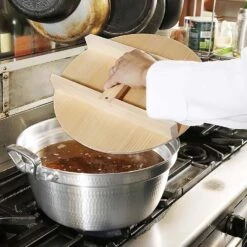 EBM Sawara Cypress Wooden H Shaped Lid -Kitchen Supplies EBMSawaraCypressWoodenHShapedLid 3