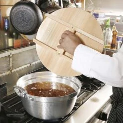 EBM Sawara Cypress Wooden H Shaped Lid -Kitchen Supplies EBMSawaraCypressWoodenHShapedLid 4