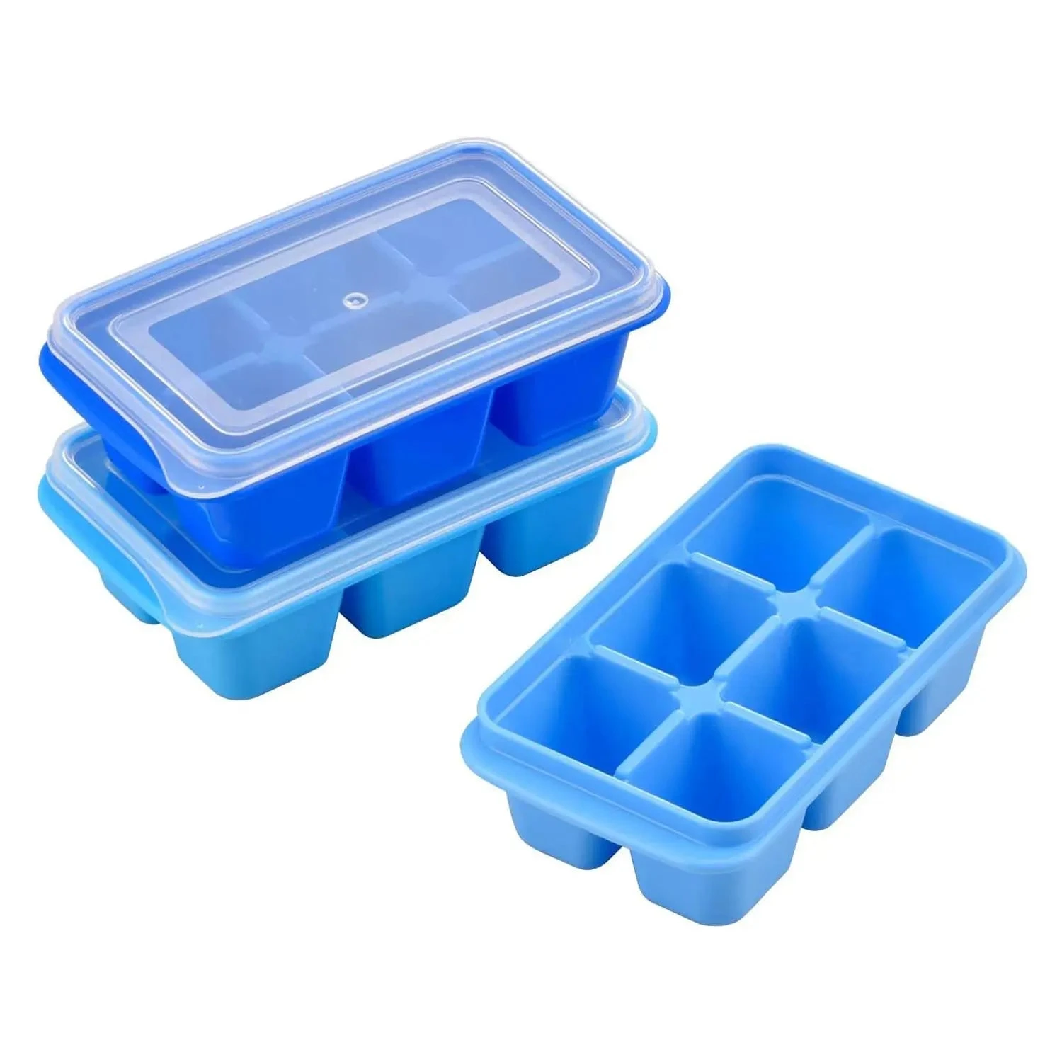 EBiSU Polypropylene Ice Tray 3 Trays 6 Pcs Each 1 EBiSU Polypropylene Ice Tray 3 Trays 6 Pcs Each