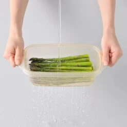 EBiSU Polypropylene Square Microwave Steamer For Vegetables -Kitchen Supplies EbisuPolypropyleneMicrowaveSafeSquareStorageContainerforSteamingVegetablesPS G63 3