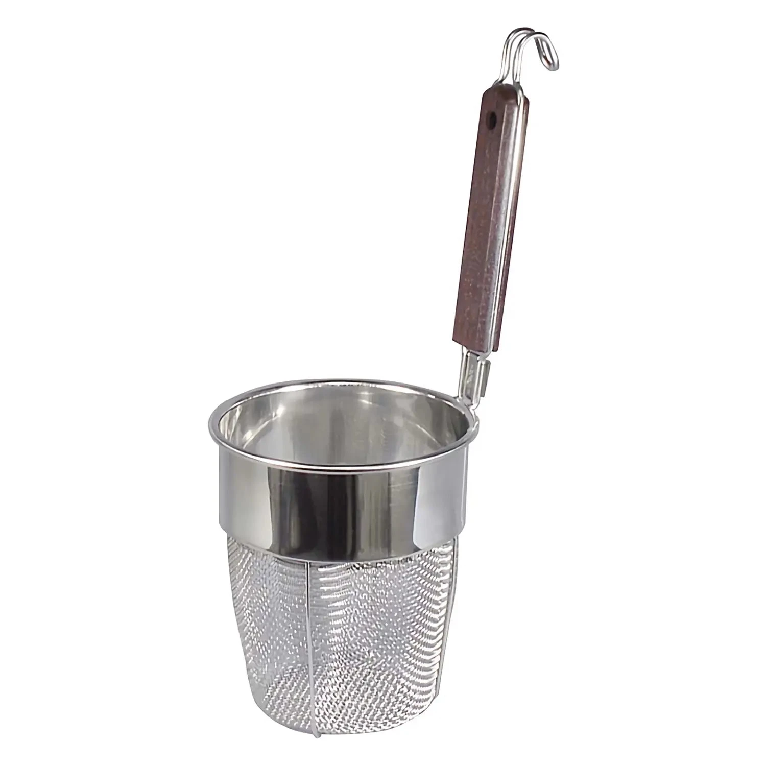 Fujiboshi Stainless Steel Deep Udon Noodle Strainer Flat Base With Wooden Handle 1 Fujiboshi Stainless Steel Deep Udon Noodle Strainer Flat Base With Wooden Handle
