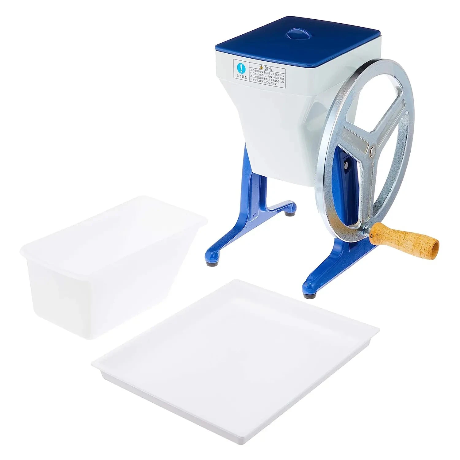 Hatsuyuki Aluminium Manual Ice Crusher Blue 2 Hatsuyuki Aluminium Manual Ice Crusher Blue - Image 2