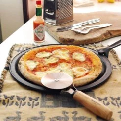 Iwachu Induction Cast-Iron Pizza Pan With Removable Handle 14 Iwachu Induction Cast-Iron Pizza Pan With Removable Handle -Kitchen Supplies IwachuInductionCast IronPizzaPanwithRemovableHandle 9