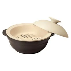 M.STYLE Karl Ceramic Induction Donabe Casserole And Steamer Insert -Kitchen Supplies M.STYLEKarlCeramicInductionDonabeCasseroleandSteamerInsertKAL0208BE KAL0218BE 3
