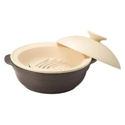 M.STYLE Karl Ceramic Induction Donabe Casserole And Steamer Insert -Kitchen Supplies M.STYLEKarlCeramicInductionDonabeCasseroleandSteamerInsertKAL0208BE KAL0218BE 5