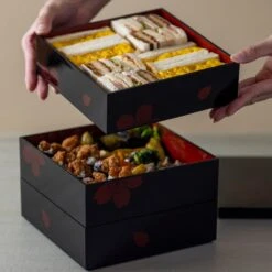 Miyamoto ABS Resin 3-Tier Jubako Box Sakura -Kitchen Supplies MiyamotoPlastic3 TierJubakoBoxSakura 3