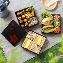 Miyamoto ABS Resin 3-Tier Jubako Box Sakura -Kitchen Supplies MiyamotoPlastic3 TierJubakoBoxSakura 4