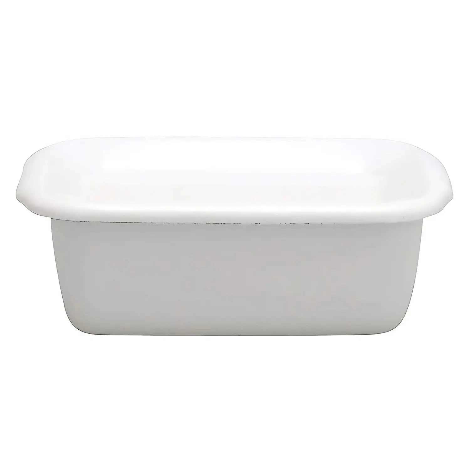 Noda Horo White Series Enamel Rectangle Deep Food Containers With Enamel Lid 1 Noda Horo White Series Enamel Rectangle Deep Food Containers With Enamel Lid