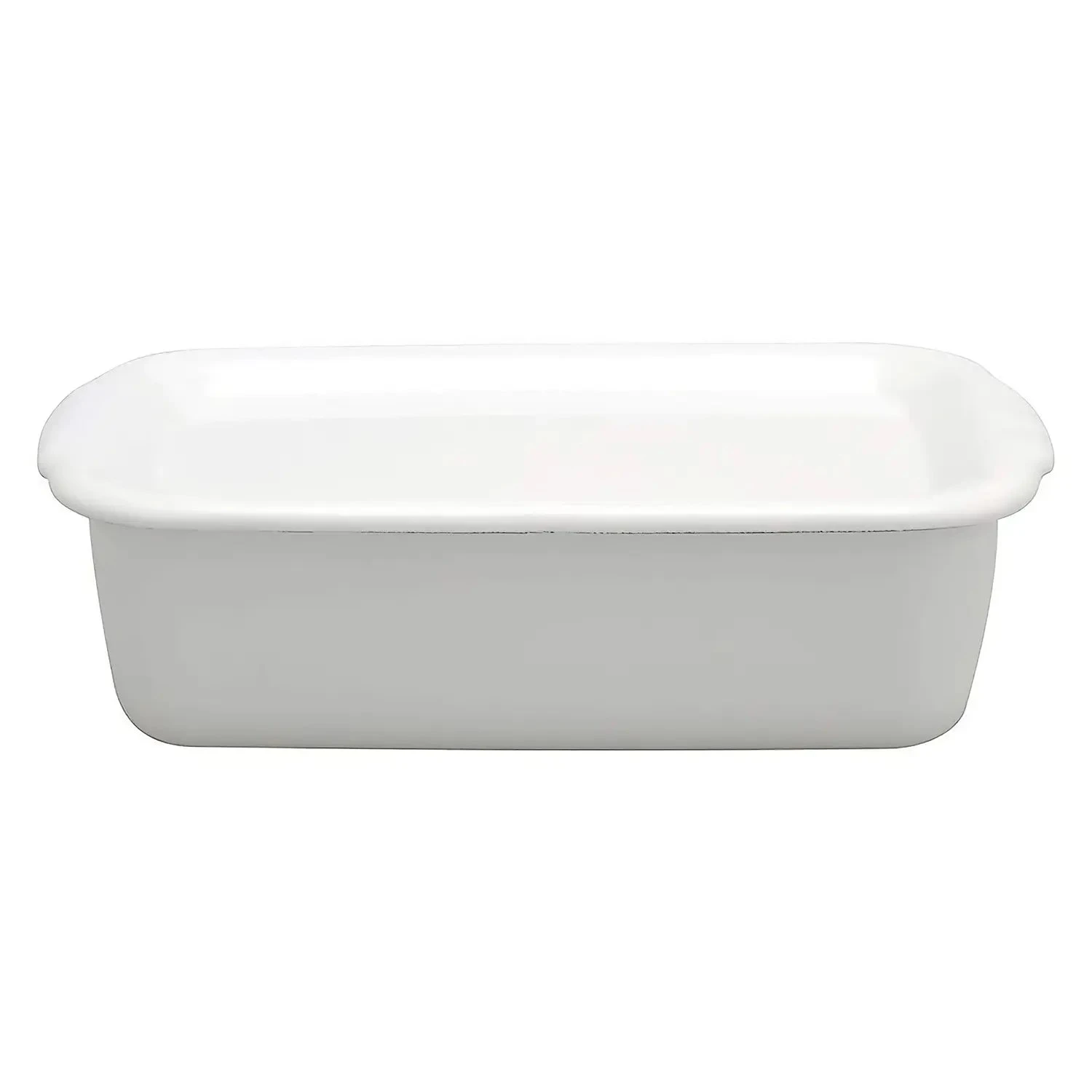 Noda Horo White Series Enamel Rectangle Deep Food Containers With Enamel Lid 2 Noda Horo White Series Enamel Rectangle Deep Food Containers With Enamel Lid - Image 2