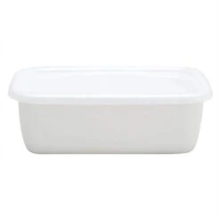 Noda Horo White Series Enamel Rectangle Deep Food Containers With Lid -Kitchen Supplies NodaHoroWhiteSeriesEnamelRectangleDeepFoodContainerswithLid 3