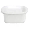 Noda Horo White Series Enamel Square Food Containers With Enamel Lid