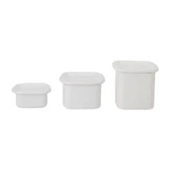 Noda Horo White Series Enamel Square Food Containers With Enamel Lid -Kitchen Supplies NodaHoroWhiteSeriesEnamelSquareFoodContainerswithEnamelLid 4