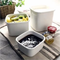 Noda Horo White Series Enamel Square Food Containers With Lid 12 Noda Horo White Series Enamel Square Food Containers With Lid -Kitchen Supplies NodaHoroWhiteSeriesEnamelSquareFoodContainerswithLid 6