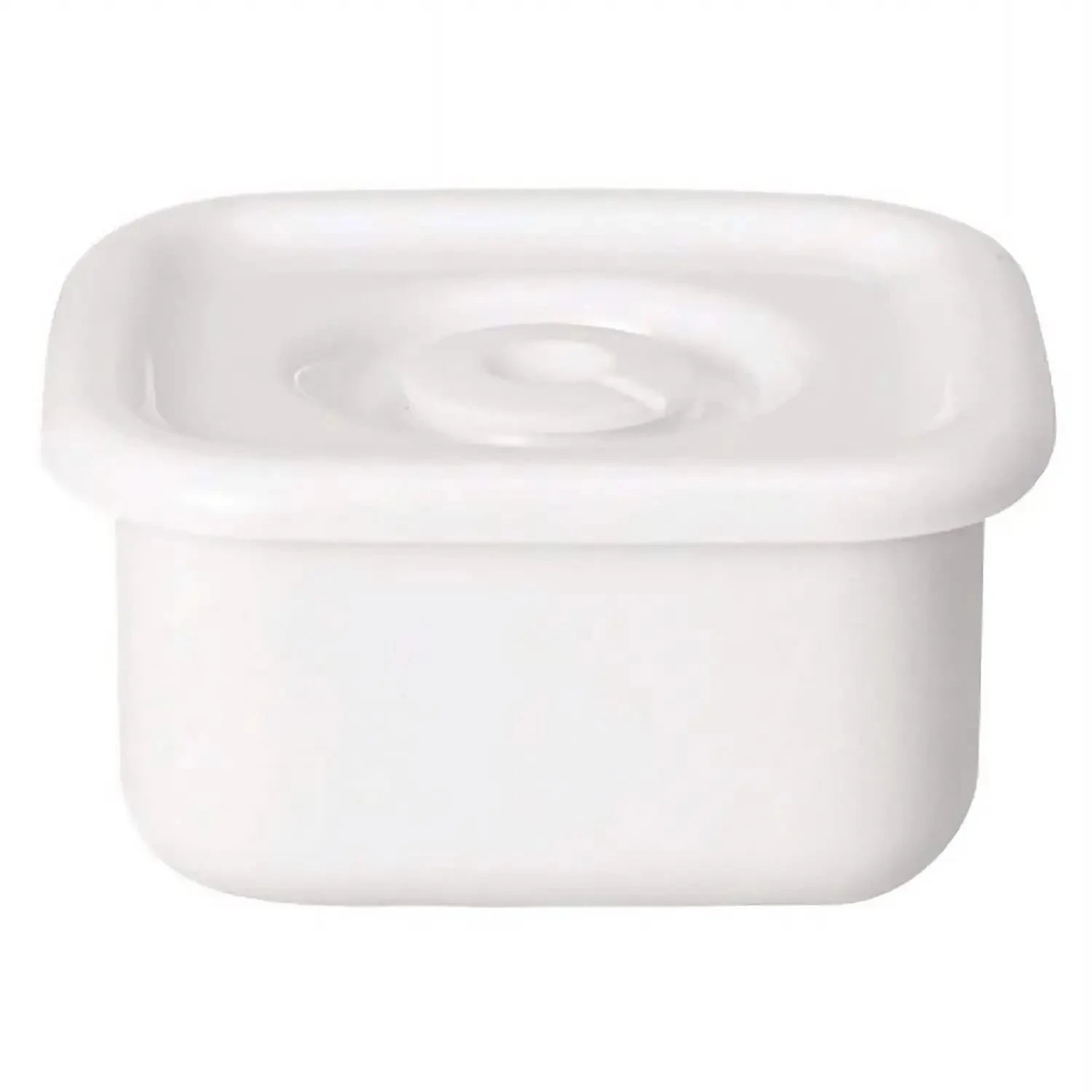 Noda Horo White Series Enamel Square Food Containers With Sealed Lid 1 Noda Horo White Series Enamel Square Food Containers With Sealed Lid