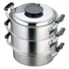 PEACH BRAND Stainless Steel Three-Tier Steamer