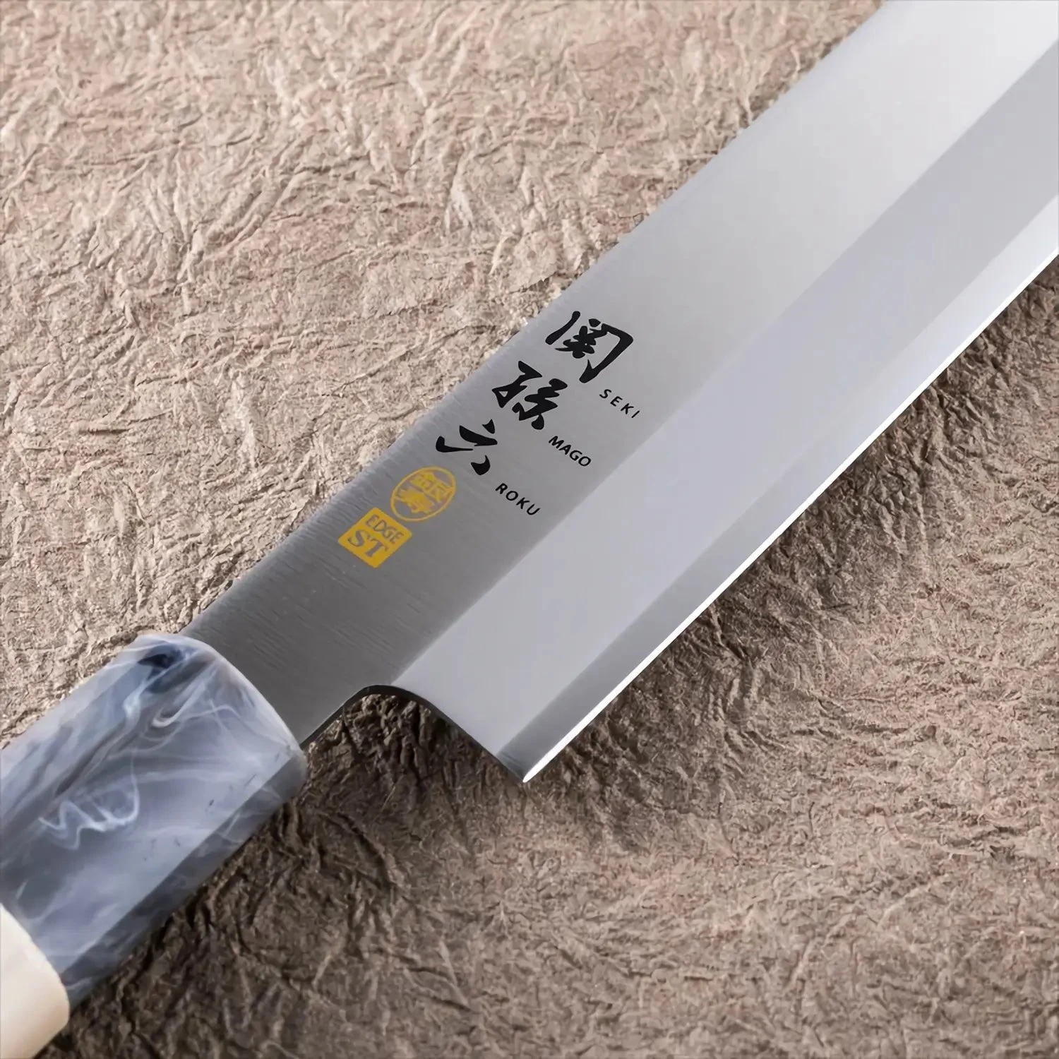 Kai Seki Magoroku Ginju ST Molybdenum Vanadium Stainless Steel Sashimi Yanagiba Knife 5 Kai Seki Magoroku Ginju ST Molybdenum Vanadium Stainless Steel Sashimi Yanagiba Knife - Image 5
