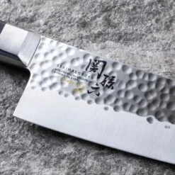 Kai Seki Magoroku Imayo Molybdenum Vanadium Stainless Steel Santoku Knife Hammer Finish -Kitchen Supplies SekiMagorokuImayoMolybdenumVanadiumStainlessSteelSantokuKnifeHammerFinishAB5457 4