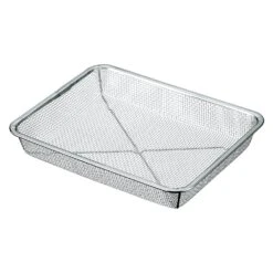 Three Snow Stainless Steel Rectangle Deep Mesh Colander (6.5 Mesh)