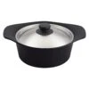 Sori Yanagi Cast Iron Induction Deep Casserole 22cm With Stainless Steel Lid