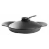 Sori Yanagi Cast Iron Induction Grill Pan 22cm With Lid & Fork
