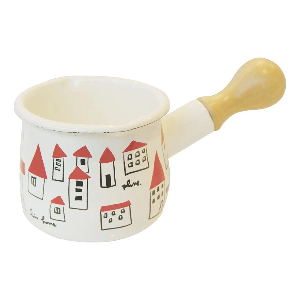Yutaka Horo Plune Enameled Petit Milk Pan House 1 Yutaka Horo Plune Enameled Petit Milk Pan House