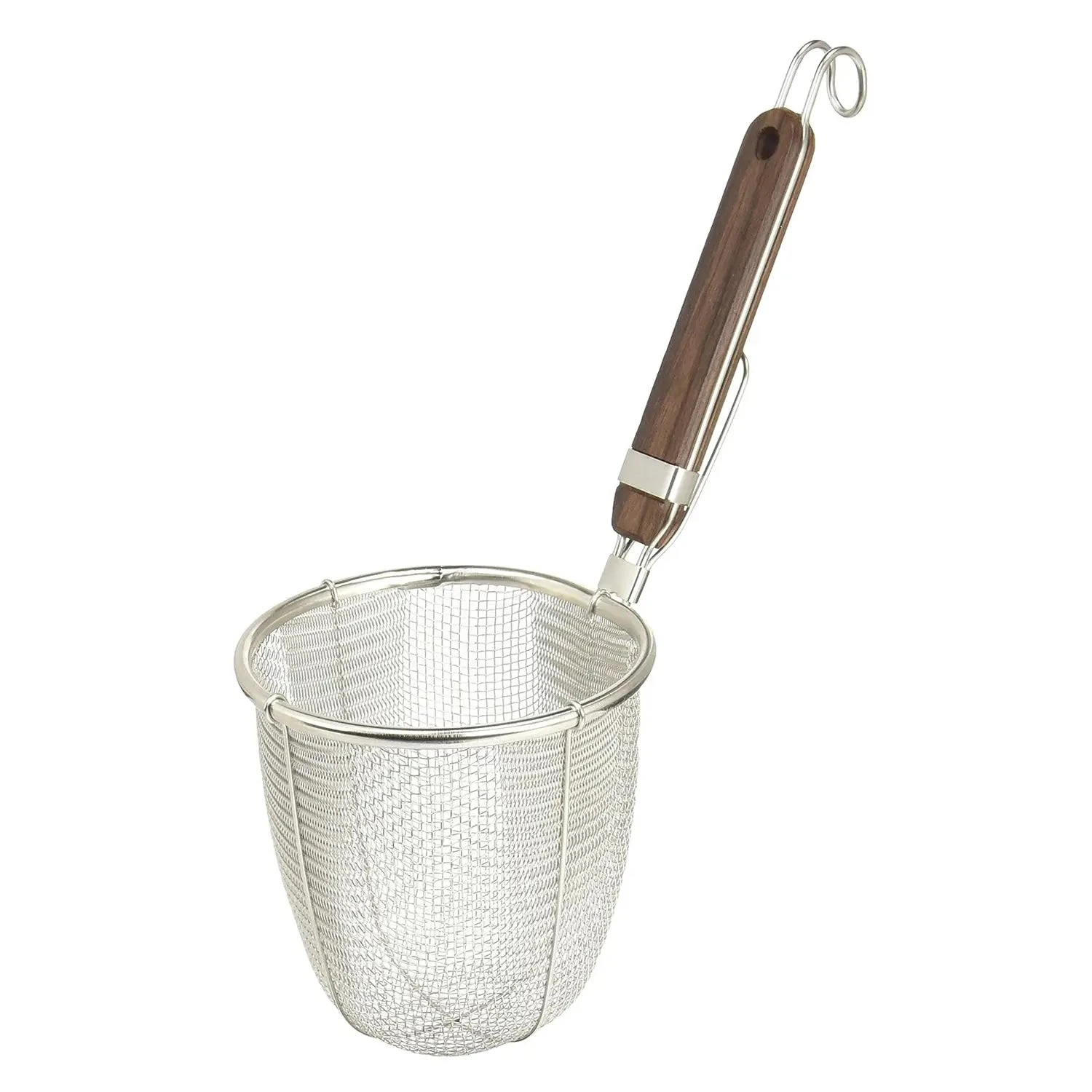 Three Snow Stainless Steel Udon Tebo Noodle Strainer With Wooden Handle 1 Three Snow Stainless Steel Udon Tebo Noodle Strainer With Wooden Handle