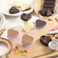 TIGERCROWN PET Resin Curvy Heart Chocolate Mold 10 TIGERCROWN PET Resin Curvy Heart Chocolate Mold -Kitchen Supplies TigercrownPETResinCurvyHeartChocolateMold 2