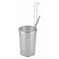 YUKIWA Stainless Steel Perforated Deep Tebo Noodle Strainer Flat Base
