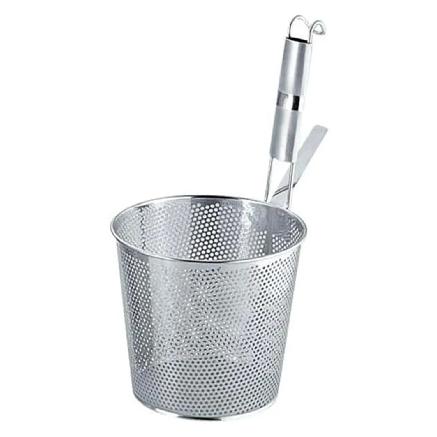 YUKIWA Stainless Steel Perforated Udon Tebo Noodle Strainer Flat Base With Metal Handle 1 YUKIWA Stainless Steel Perforated Udon Tebo Noodle Strainer Flat Base With Metal Handle