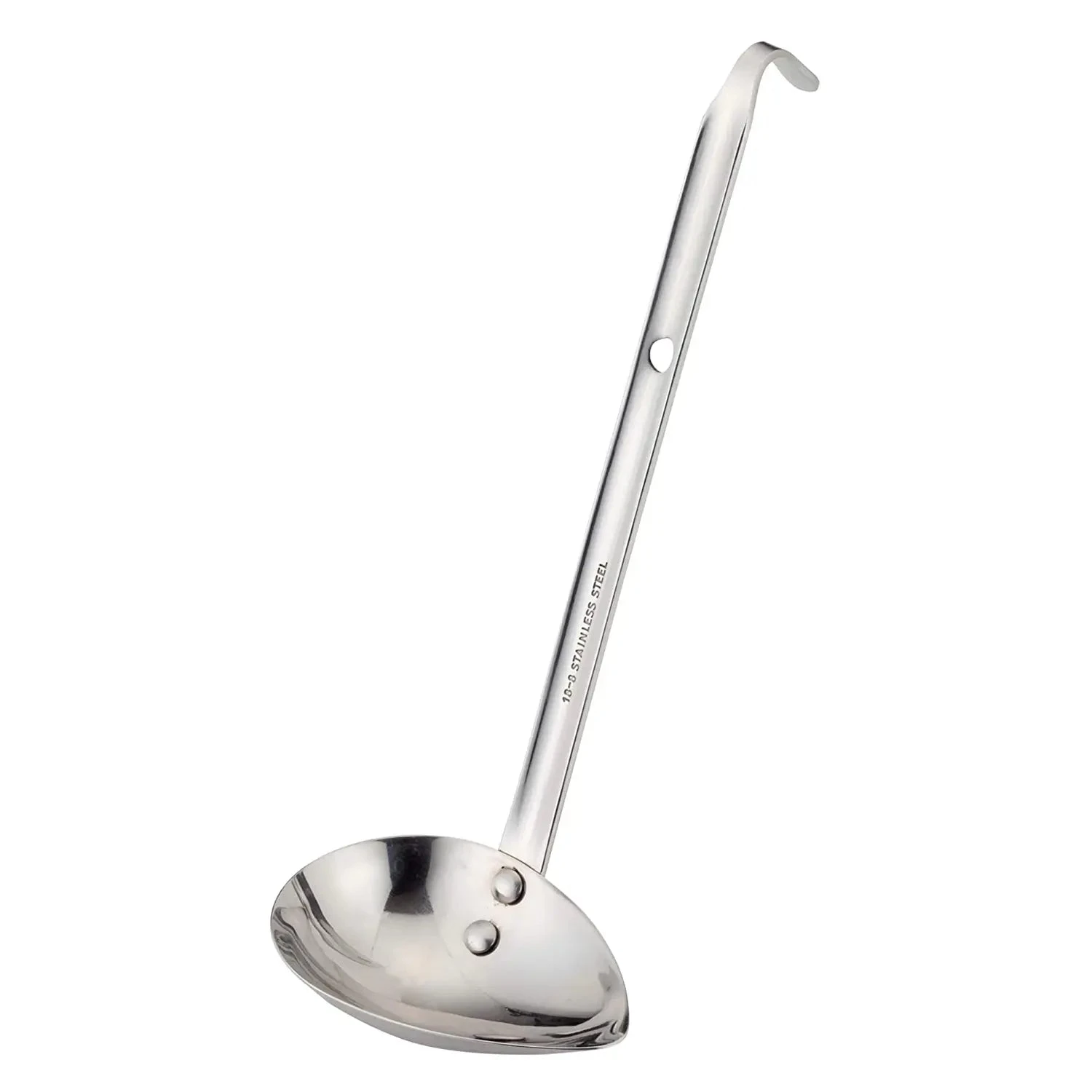 YUKIWA Stainless Steel Side-Scooping Short Ladle 1 YUKIWA Stainless Steel Side-Scooping Short Ladle