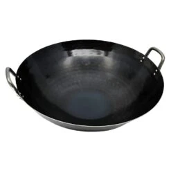 Yamada Hammered Iron Double-Handle Deep Wok (1.2mm Thickness)