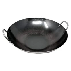Yamada Hammered Iron Double-Handle Wok (1.2mm Thickness)