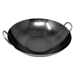 Yamada Hammered Iron Double-Handle Wok (1.6mm Thickness)