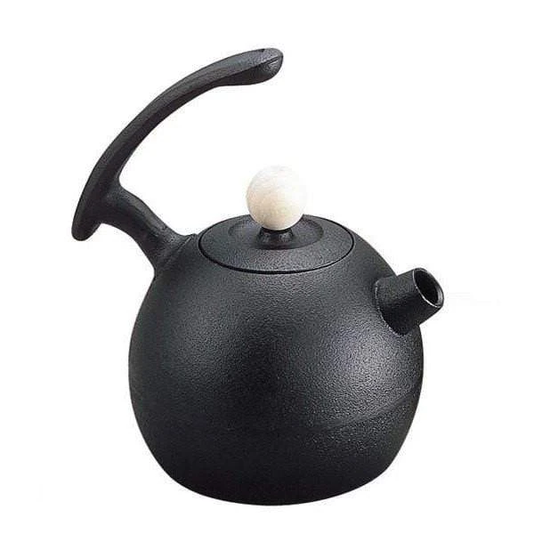 Ikenaga Cast-Iron Contemporary Design Round Tetsubin Kettle 1 Ikenaga Cast-Iron Contemporary Design Round Tetsubin Kettle