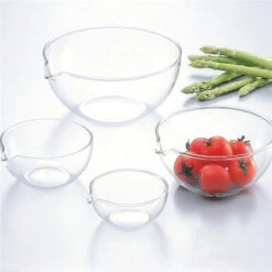 Iwaki Heat Resistant Glass Lipped Bowl -Kitchen Supplies iwakiHeatResistantGlassLippedBowl 3
