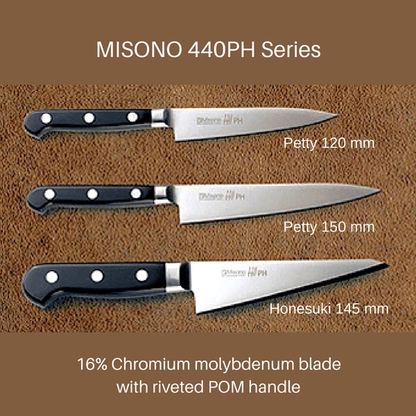 Misono 440PH Petty Knife With POM Handle 2 Misono 440PH Petty Knife With POM Handle - Image 2