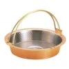 Shinkoukinzoku Copper Hammered Pattern Sukiyaki Pan With Handle