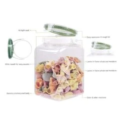 TAKEYA FRESHLOK Airtight Storage Square Container With Handle -Kitchen Supplies takeya freshlok airtight storage square container with handle 2 sizes food containers 10715907326035