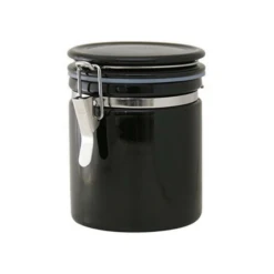 ZERO JAPAN Mino Ware Ceramic Coffee Canister 150/200 -Kitchen Supplies zerojapan mino ware ceramic coffee canister 150 200 6 colours black coffee 150 height 126mm canisters 1334882271259